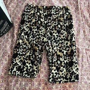 CHEETAH PRINT SOFT BIKER SHORTS
